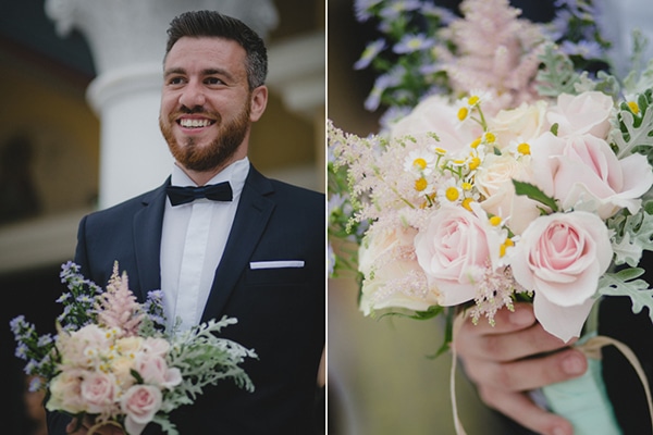 ροζ-τριανταφυλλα-νυφικη-ανθοδεσμη