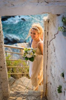 Νυφικό μπουκέτο με ορτανσίες