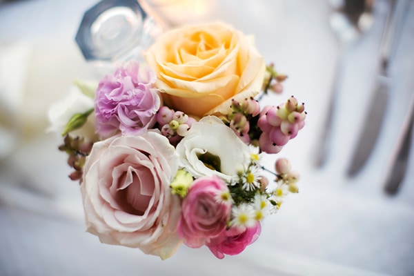 Παστελ χρωματα στολισμου γαμου