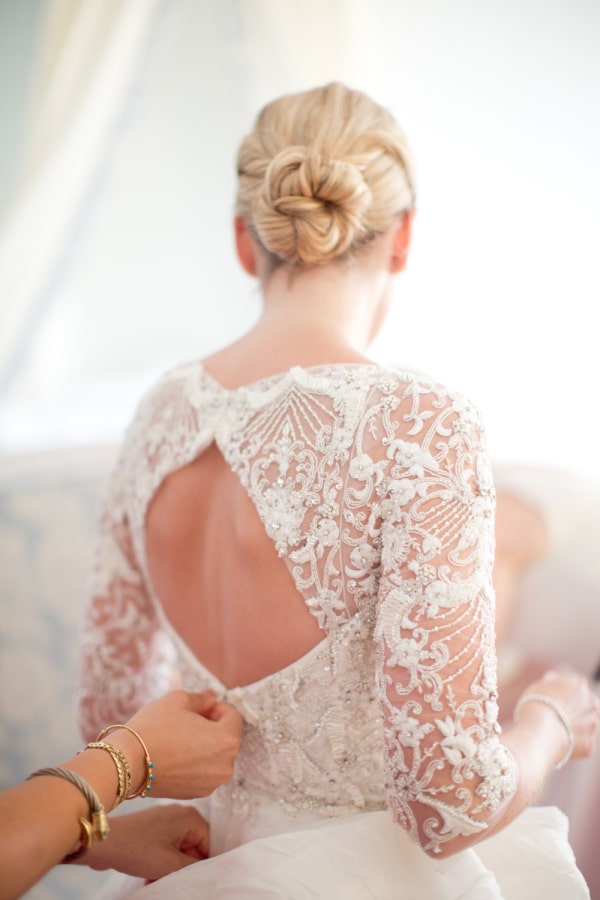 Elegant bridal chignon