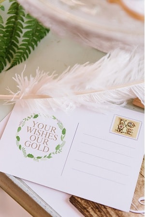 Καρτ ποσταλ για τις ευχες των καλεσμενων