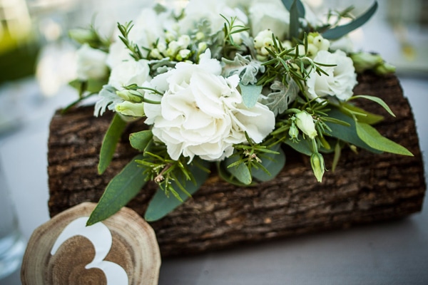 Centerpiece απο κορμο δεντρου