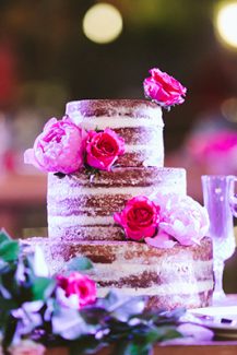 Naked wedding cake
