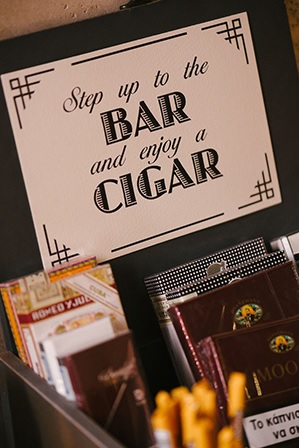 Cigar bar στο γαμηλιο παρτι
