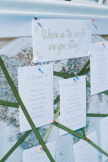 Destination wedding seating chart