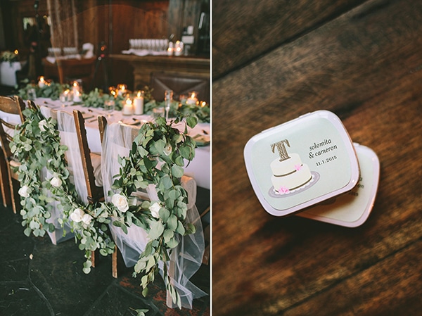 Διακοσμηση καρεκλας γαμου με γιρλαντα λουλουδιων