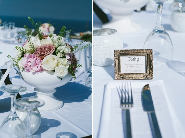 Διακοσμηση τραπεζιου γαμου με centerpiece