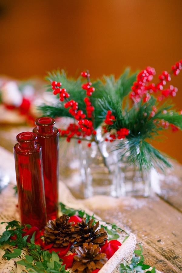 Διακοσμηση τραπεζιου για γαμο τα χριστουγεννα