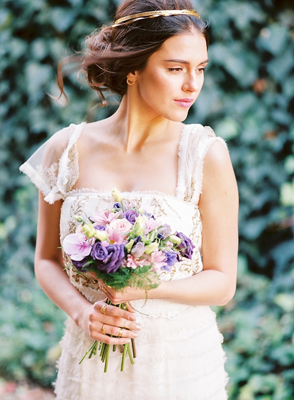 Νυφικό μπουκέτο σε απαλές αποχρώσεις