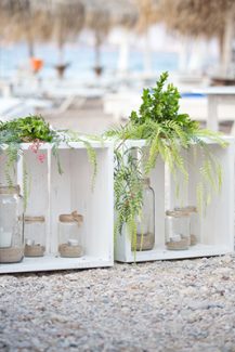 Διακοσμηση για γαμο στην παραλια