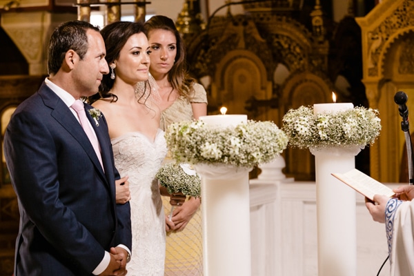 Λαμπαδα γαμου με γυψοφιλη