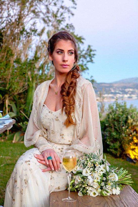 Boho chic νυφικο χτενισμα