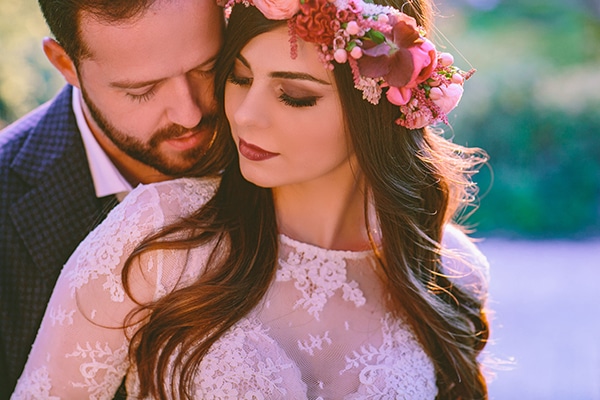 Μπορντο νυφικο μακιγιαζ