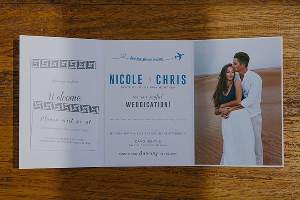 Προσκλητηριο γαμου για destination γαμο