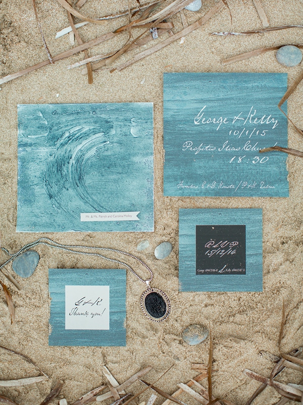 Προσκλητηριο γαμου με θεμα την θαλασσα