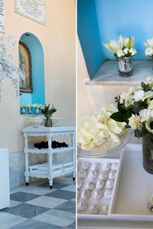 Στολισμος εκκλησιας για ενα Vintage γαμο