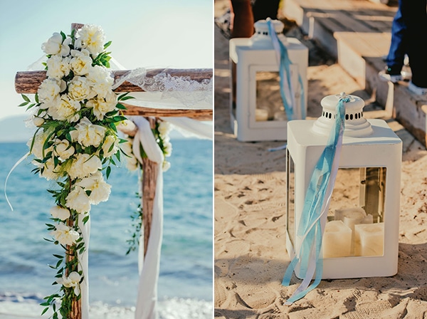 Στολισμος γαμου στην παραλια