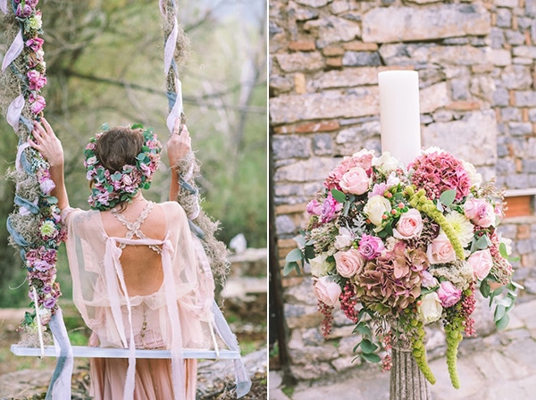 Στολισμος λαμπαδας με ορτανσιες