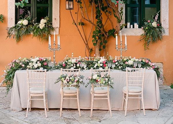 Στολισμος τραπεζιου γαμου