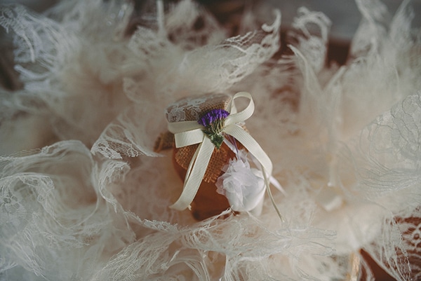 Vintage μπομπονιερα γαμου με λεβαντα