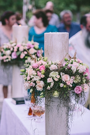 Ρομαντικη διακοσμηση λαμπαδας