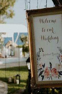 Vintage πινακίδα γάμου