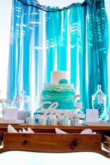 Τιρκουαζ dessert table