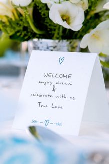 Wedding seating card