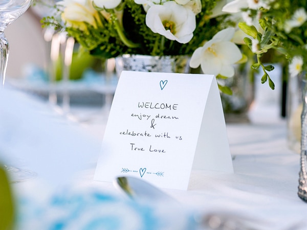 Wedding seating card