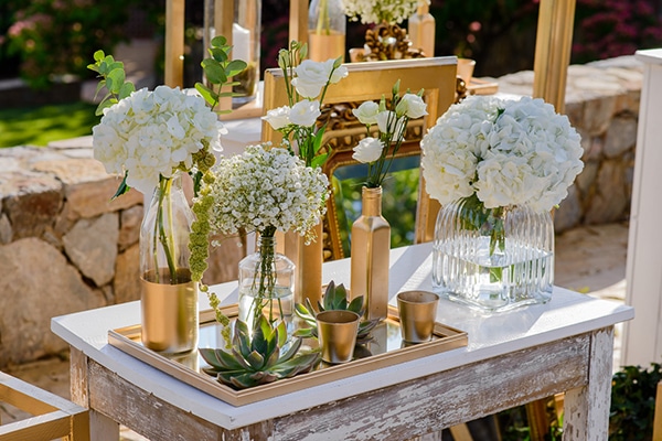 Διακοσμηση γαμου με χρυσο