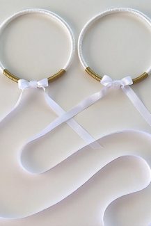 Μεταξωτα, λευκα στεφανα γαμου