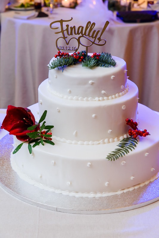 Χριστουγεννιατικη γαμηλια τουρτα