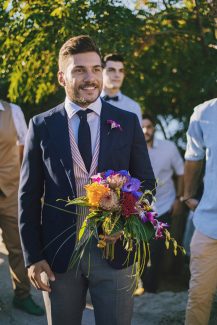 Tropical νυφική ανθοδέσμη