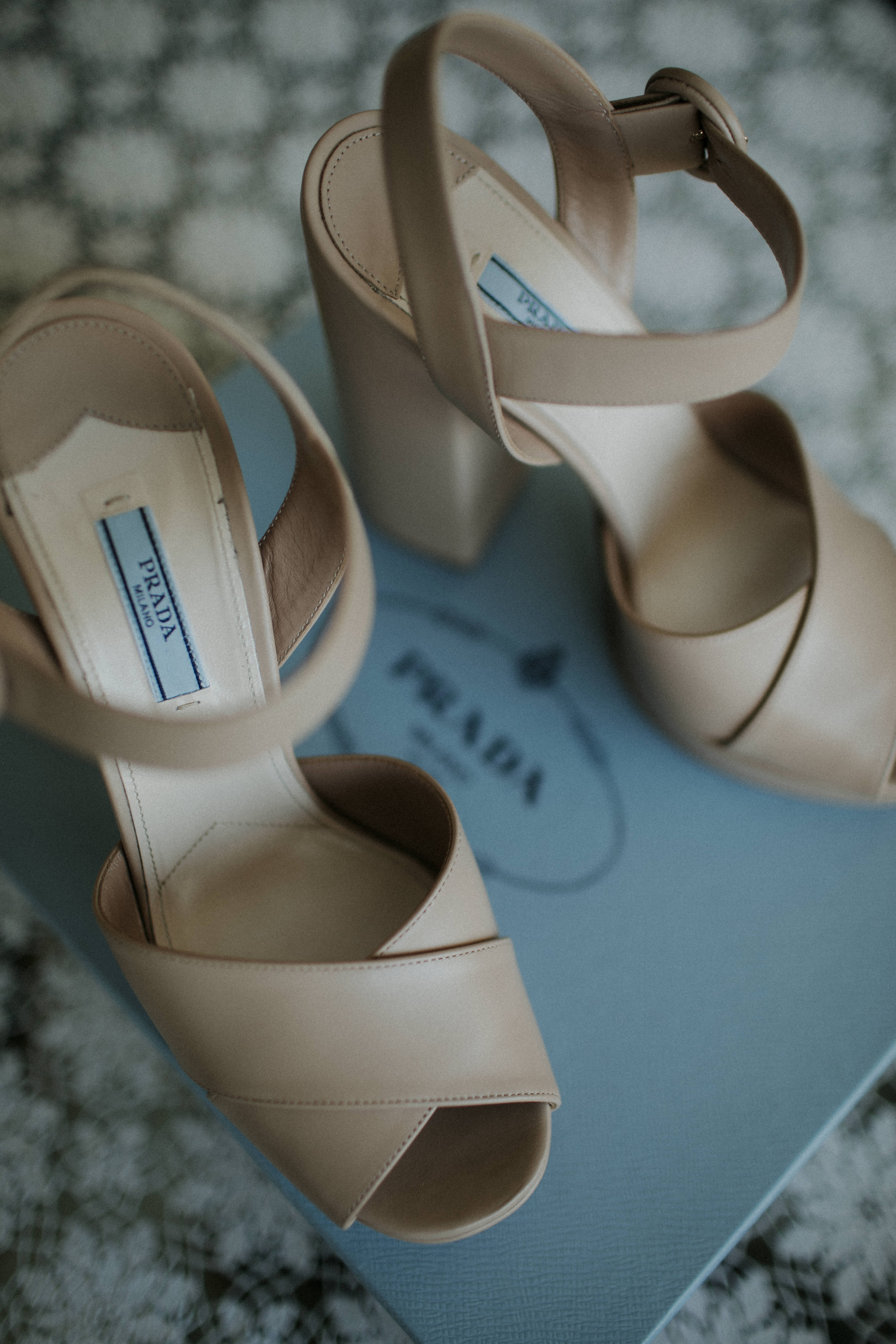 Prada nude νυφικα παπουτσια