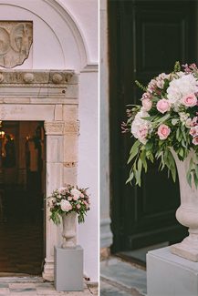 Ρομαντικη διακοσμηση στο χωρο της εκκλησιας