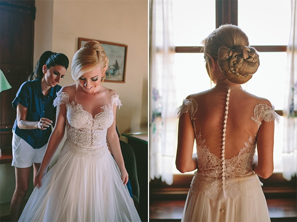 Νυφικό χτένισμα χαμηλό σινιόν