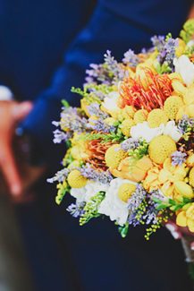 Tropical νυφικό μπουκέτο