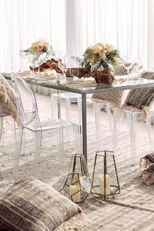 Chic, μινιμαλ διακοσμηση δεξιωσης