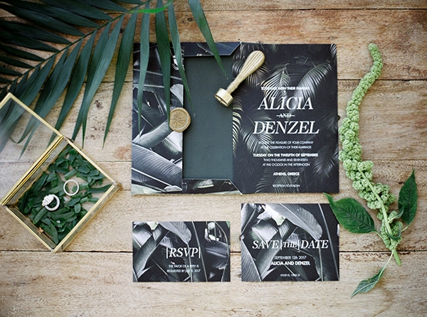 Προσκλητηρια γαμου με tropical θεμα