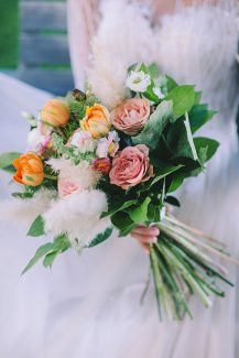 Boho νυφική ανθοδέσμη