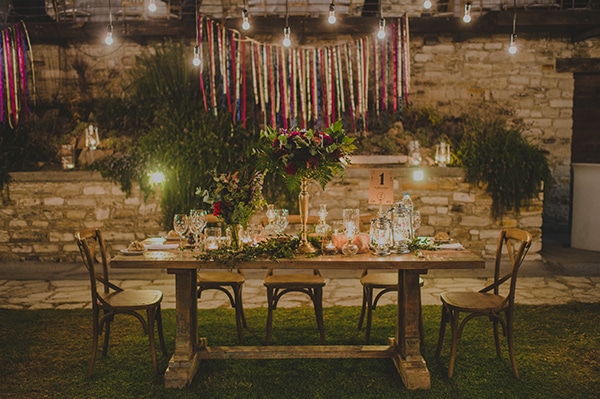 Ρετρο στολισμος δεξιωσης