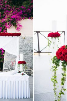 Καμαρα απο κοκκινα τριανταφυλλα