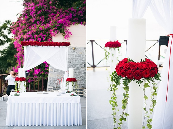 Καμαρα απο κοκκινα τριανταφυλλα