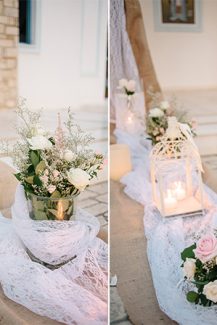 Ρομαντικος vintage στολισμος εκκλησιας