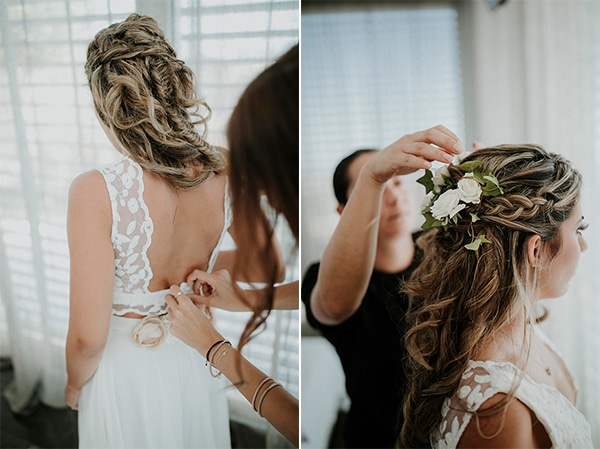 Boho style νυφικό χτένισμα