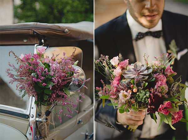 Στολισμος με μπουκετο λουλουδιων