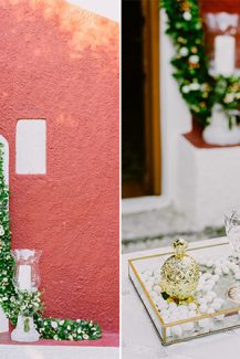 Στολισμος με γιρλαντα στην εισοδο της εκκλησιας Στολισμος με γιρλαντα στην εισοδο της εκκλησιας