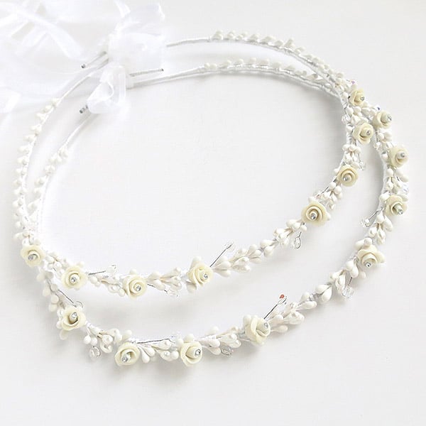 Στεφανα γαμου με τριανταφυλλακια Στεφανα γαμου με τριανταφυλλακια