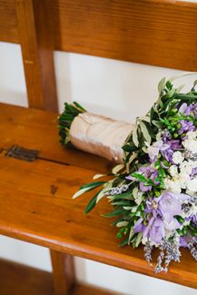 Νυφική ανθοδέσμη με λεβάντα