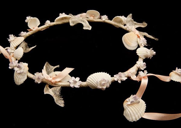 Στεφανα γαμου με κοχυλια